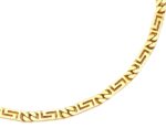 Mens Gold Greek Key Meander Necklace