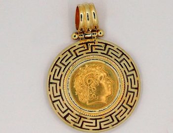 Gold Alexander the Great Pendant