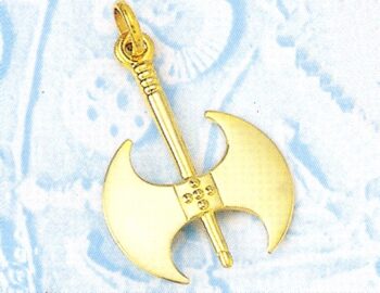 Gold Minoan Axe Pendant