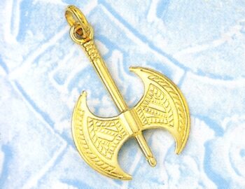 Gold Minoan Axe Pendant