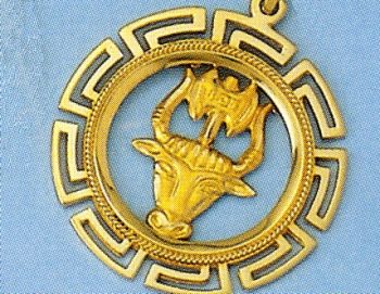 Gold Minotaur Pendant