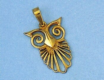 Gold Owl design Pendant