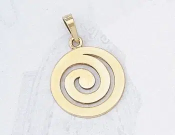 Spiral Greek Key Pendant – Large