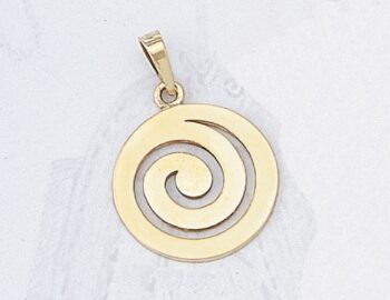 Spiral Greek Key Pendant – Small