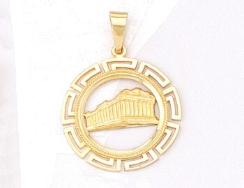 Gold Parthenon Pendant – large