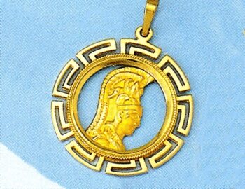 Gold Athena Pendant