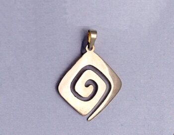 Gold Ancient Greek Key Pendant