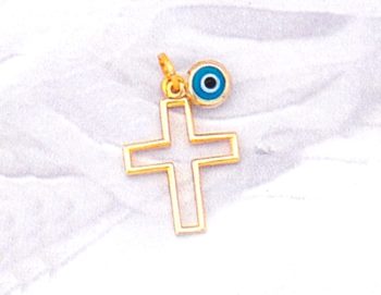 Greek Orthodox Cross with mati