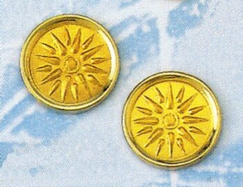 Gold Vergina Sun Earring