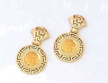 Gold Alexander the Great Earring