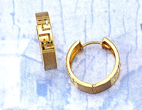 s194.jpg Gold Greek Key Meander Earring