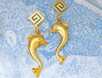 Gold Aegean Dolphins Earring