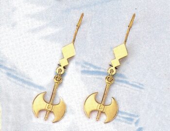 Gold Minoan Axe Earring