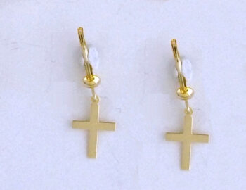 Gold Cross Earrings