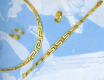 Greek Key Meander Jewelry Set