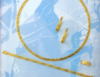 Greek Key Meander Jewelry Set