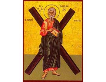 St. Andrew bearing the cross