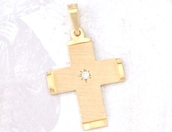 Greek Orthodox Cross with zirgon