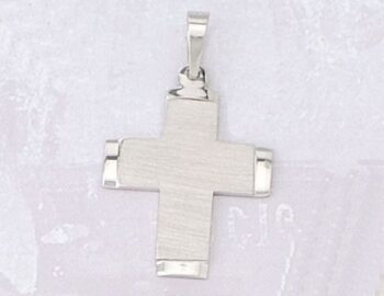 White Gold Greek Orthodox Cross