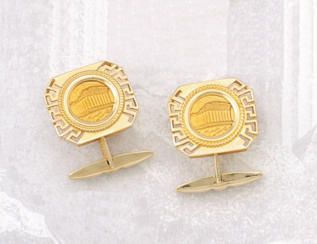 x16.jpg Gold Parthenon Cufflinks