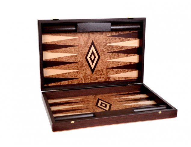 Walnut tree root Backgammon set