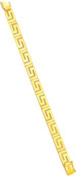 Gold plated Greek Key Meander Mens Bracelet - Image 2