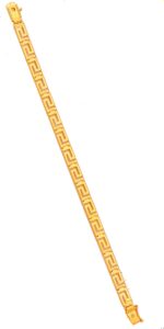 Pink Gold plated Greek Key Meander Bracelet - Image 2