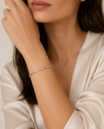 Gold & White gold Greek Key Meander Bracelet - Image 3